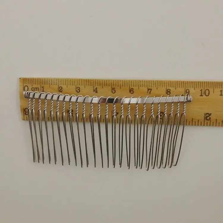 50pcs Imitation silver Metal Combs 24 long Teeth Hair Accessories 95x45mm for hat/hair accessories/wedding accessorie