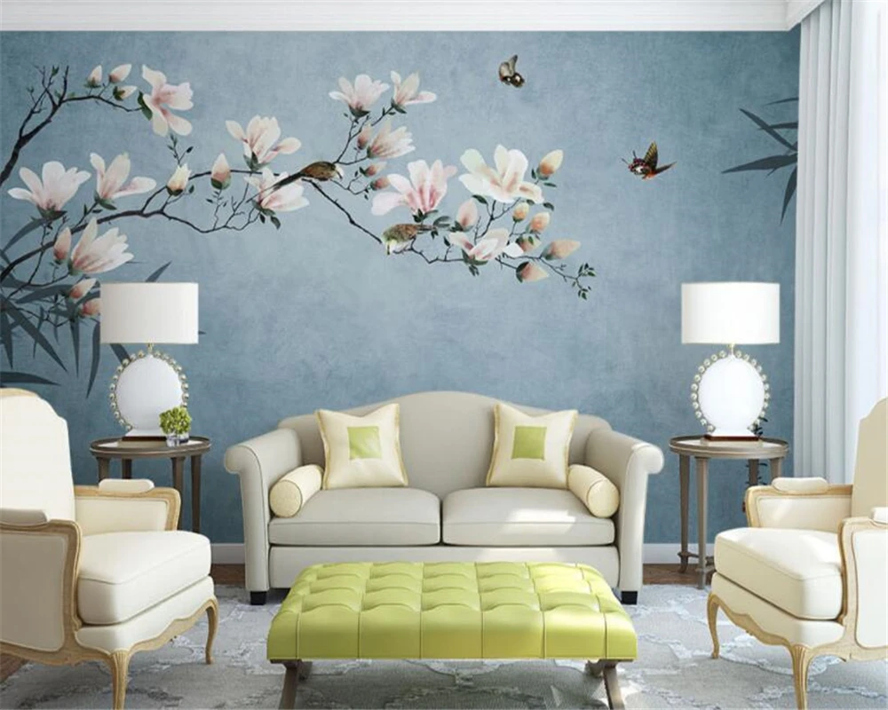 Papel tapiz de mural rosa, nubes de cielo, decoración de habitación de niños, pintura autoadhesiva, material en relieve de lienzo al óleo, Mural,