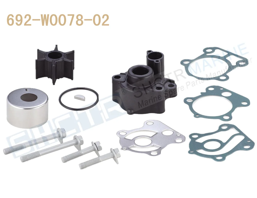 SHCTR Water Pump & Impeller Kit for OEM 692-W0078-02,Sierra 18-3370,60/70/75/80/85/90HP