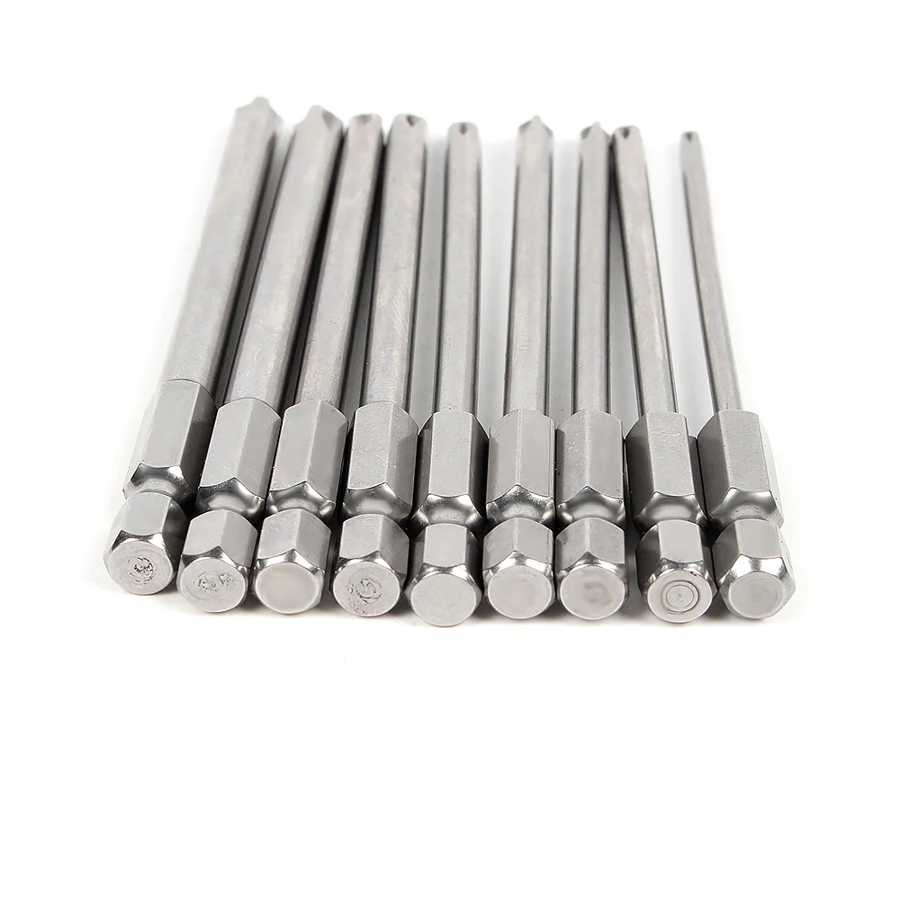 9pcs 100mm Magnetic Drill Screwdriver Set Bits S2 Steel Cross Head Group Screw Driver Screwdrivers Kit Hand Tools