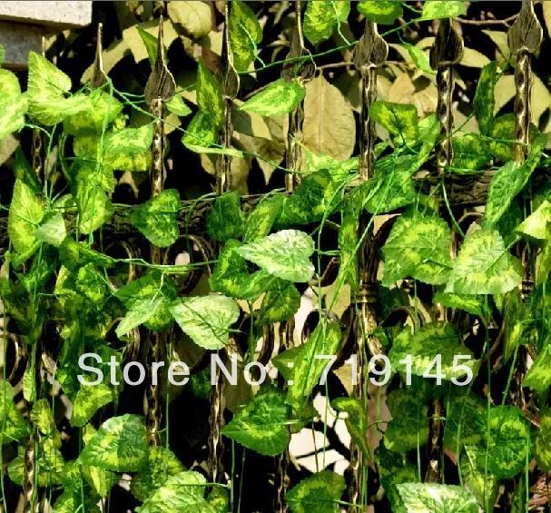 60pcs 2.4M artificial scindapsus aureus leaves vine taro vine plants home garden decoration