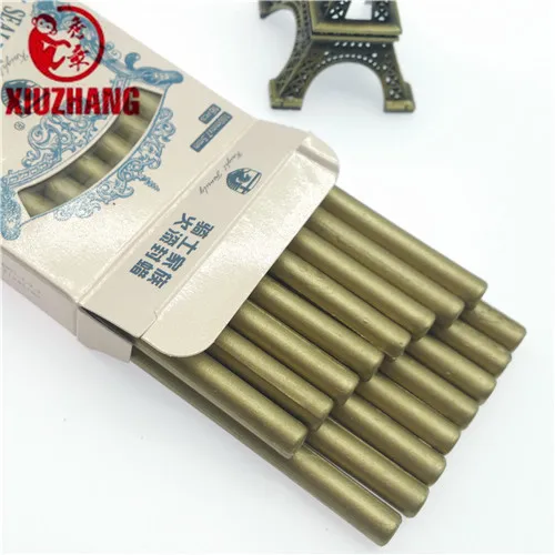 16 Pcs Gold Vintage Gold Color Fence Wax Sealing Wicks For Seals Letter Wax Seal Classic Stick Glue Gun Hot For Seal