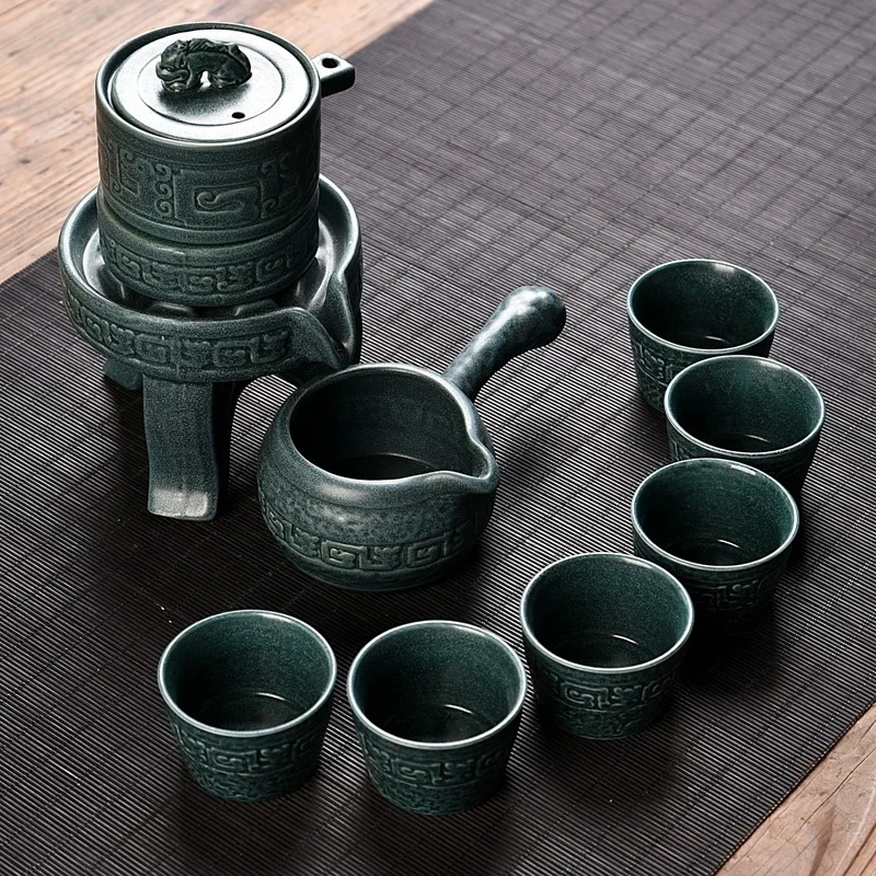 

Kung Fu Tea Set Home Stone Mill Ceramic Teapot Kung Fu Tea Cup Tea Maker
