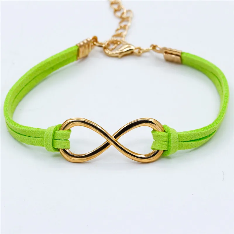 L103 Hot European Cheap Punk Fashion Vintage Infinity 8 Cross Leather Bracelets For Women Gift Bangles Men Jewelry Pulseras