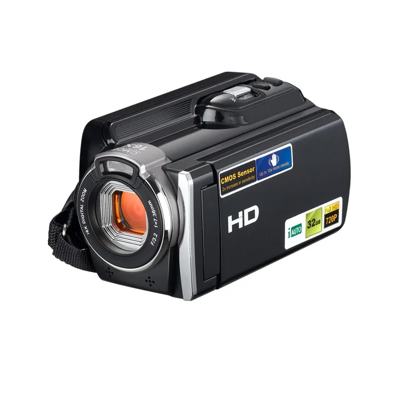 16Mp max 1080P Full HD Digital Video Camera with 16x Digital Zoom High Capacity Lithium Battery and 3inch Big Screen