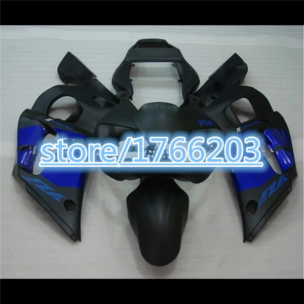 

YZF 600 обтекатель для модели 98-02 YZF R6 98 99 00 01 02 черный синий 1998-2002 ABS YZF R6 1998-2002 Обтекатели комплекты Ning