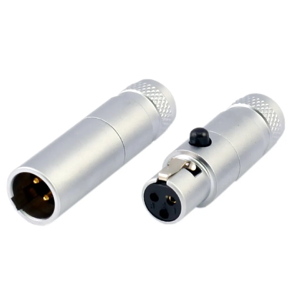 Mps little bee-conector de áudio de 3 pinos, interface balanceada de alta fidelidade 24k, conector fêmea macho e banhado a ouro de 3 pinos, mini xlr k271s/k240s