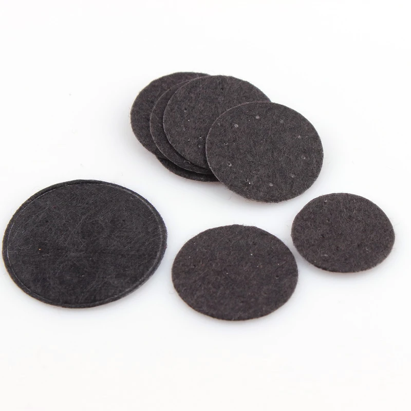 100PCS   White And Black Round Felt fabric pads 25/30/40mm accessory patches circle felt pads, fabric flower accessories