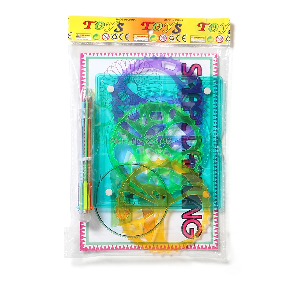 Travel Spirograph Playset Artist Drawing toys with colorful Pens and 5 Accessories Draw Spiral Designs educational toys for kids