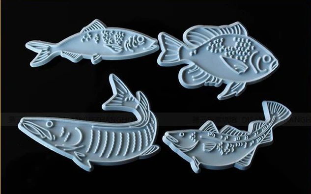 4 pcs/set DIY Fish Shape Bakeware Mold Baking Cake Tools Sugar Craft Mould Cake Decoration Mold E235