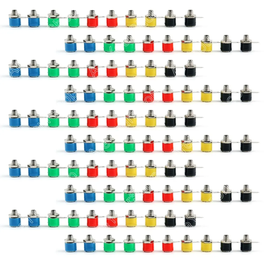 

Areyourshop Sale 100 Pcs Banana Socket 4mm Jack To Banana Plug Test Equipment High Quality minijack plug Wire Connector