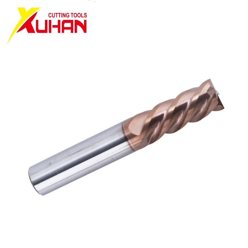 HRC55 Carbide Corner Radius endmill 4Flutes Milling Cutter 16R0.5*100L-4F