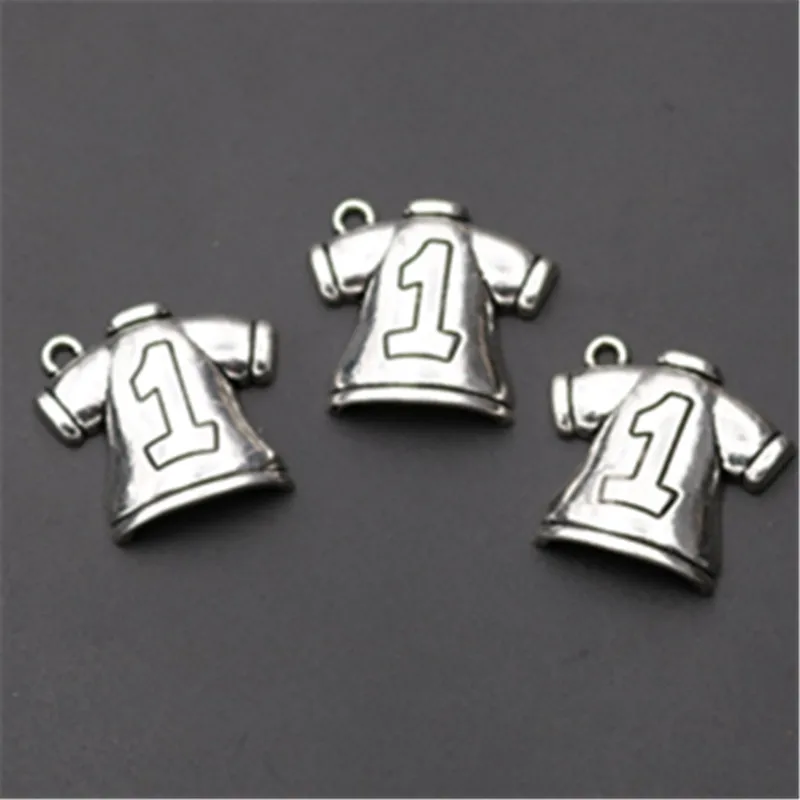 WKOUD 6pcs Silver Color goalkeepers *1* Shirt Glamour Alloy Pendants For Necklace Bracelets DIY Metal Jewelry Handmade A951