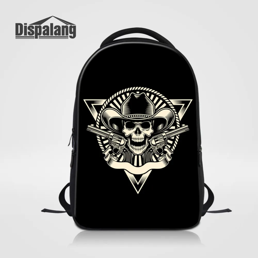 

Dispalang Men's Laptop Backpacks Cool Skull Print Fashion School Bags Women Notebook Rucksack Large Casual Travel Shoulder Bags