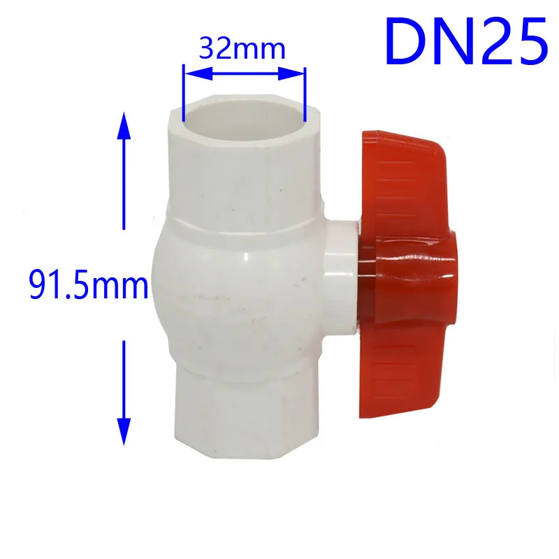 DN15 DN20 DN25 gniazdo proste koryta zawór kulowy z kranu kobiet G1/2 G3/4 G1 pcv wody zawór złącze 1 sztuk