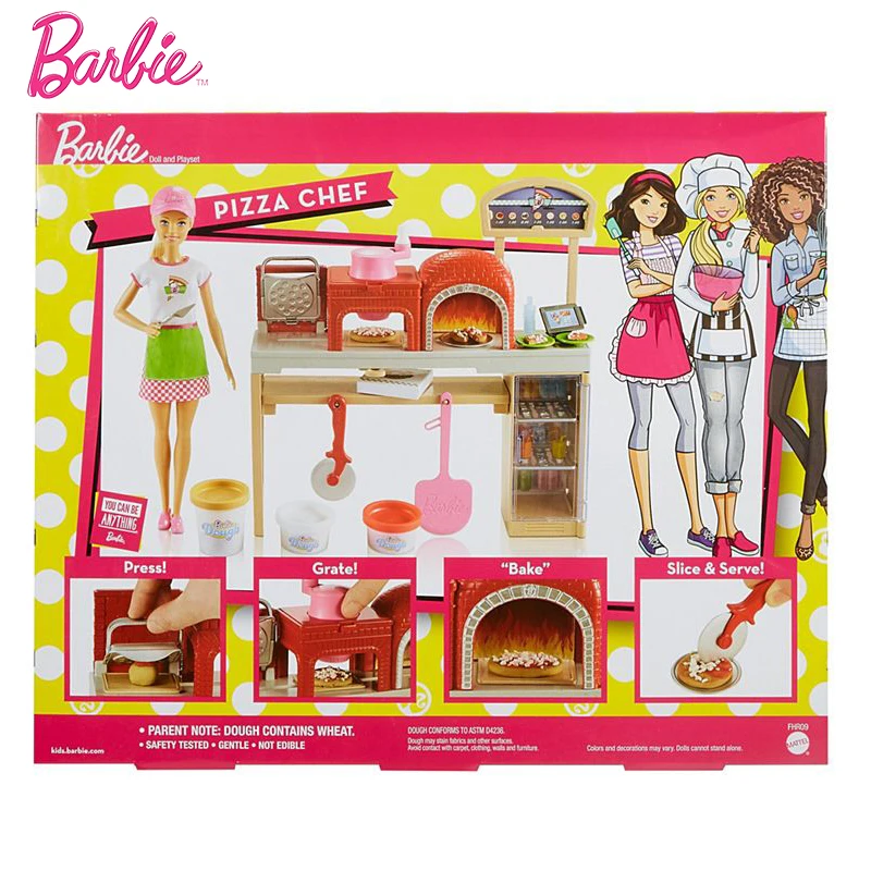 New Original Barbie  Doll Pizza Making Fun  Dolls The Girlbrinquedos Gift Boneca GirlsToys Baby Doll Girl Toys for Kids Children