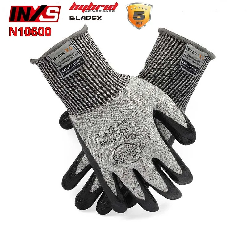 

SAFETY INXS Level 5 Anti-cut gloves Palm coating Oil resistance Moisture-proof anti cut gloves Breathable Mechanical gloves