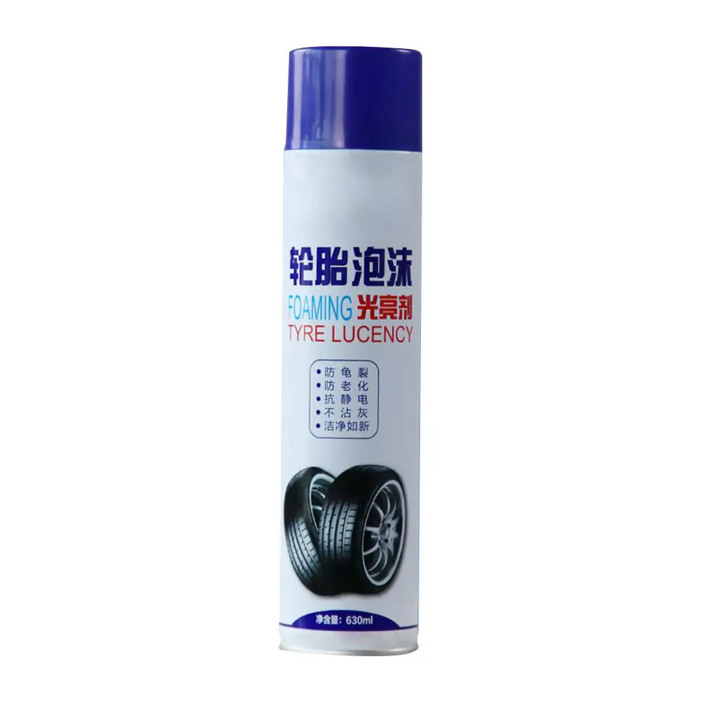 Tire Shine Spray Car Tire Wax Brightener Strong Decontamination Foam Cleaning Anti-aging Tire Hard Coat for Tire