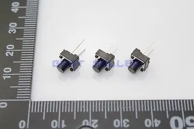 200pcs Tact Switch Push Button  6*6*7  6mm*6mm*7mm 2pin Through Hole SPST-NO QC