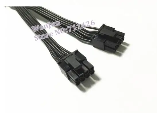 Imagem -03 - Feminino para Portas Duplas Dual 86 Mais 2pin Masculino Cabo de Alimentação Pci-e Gpu Preto Y-tipo Ribbon Cabo Pinos Mais 8pin Alta Qualidade 20cm 8pin