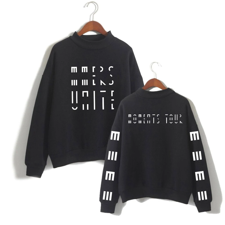 Marcus & Martinus Moment Tour Sweatshirts Women Turtleneck Tops Geometric Hip Hop Harajuku Clothes XXS To 3XL