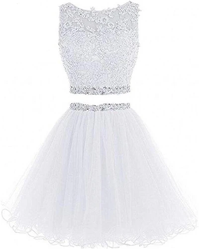 two piece black and white homecoming dress Unique Black White Chiffon Cutout Halter Convertible Bridal Prom Dress, Black main image 0