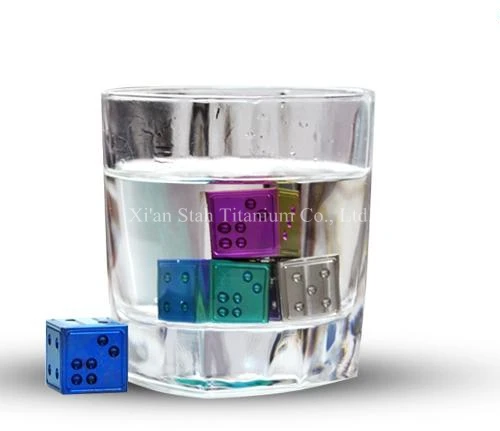 Medical-grade Titanium Alloy Dice / Infinite Loop Using Tartar with No-effect Driver Taste 18mm*18mm*18mm Light Weight 24.8g/pc