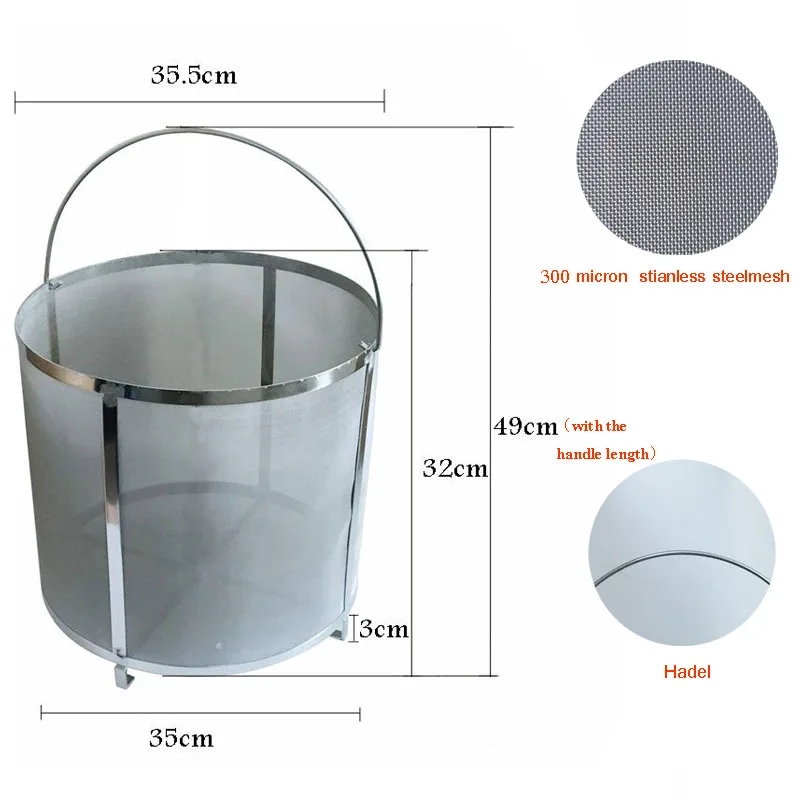 Homebrew hop filter stainless steel strainer pot 300 mesh with Handle wonderful design for homebrewers