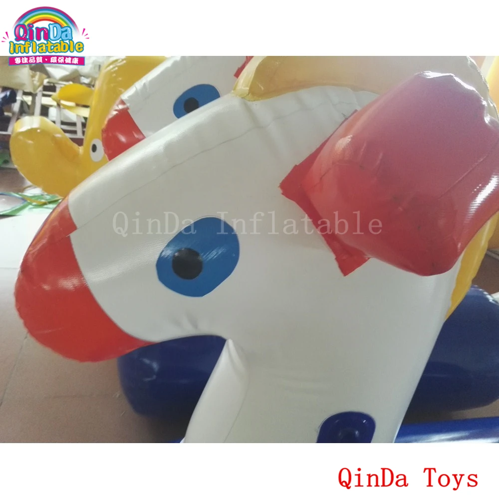 Juguetes de salto de caballo inflable para carreras, 6 piezas de caballo pequeño inflable para niños y adultos