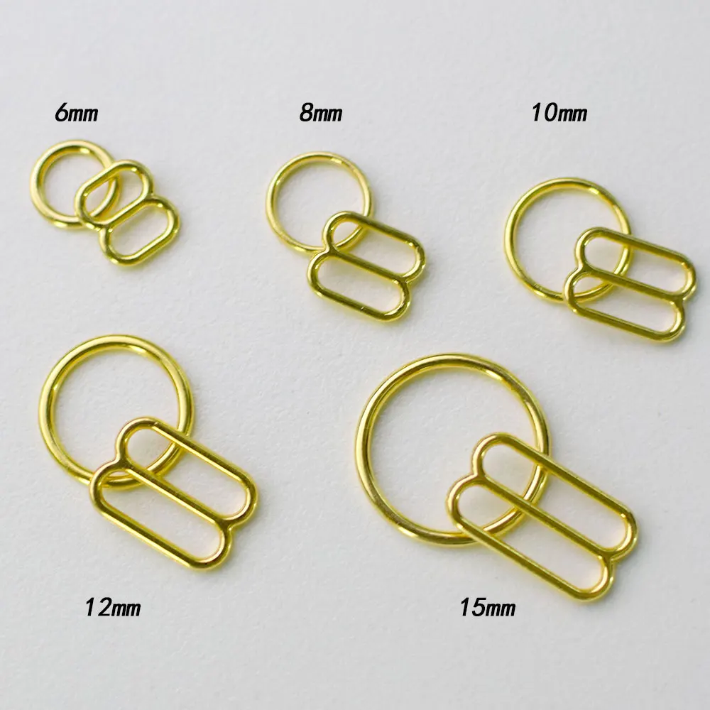 Wholesale 10 sets / lot wholesale various sizes  of bra rings and sliders bra strap adjusters bra making materials