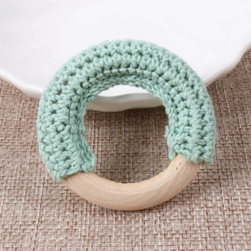 Crochet Large Wooden Ring 1.96 inch diameter 50mm Great Beads for Jewelry Teethers Rings Toss Games and More Cuentas De Madera