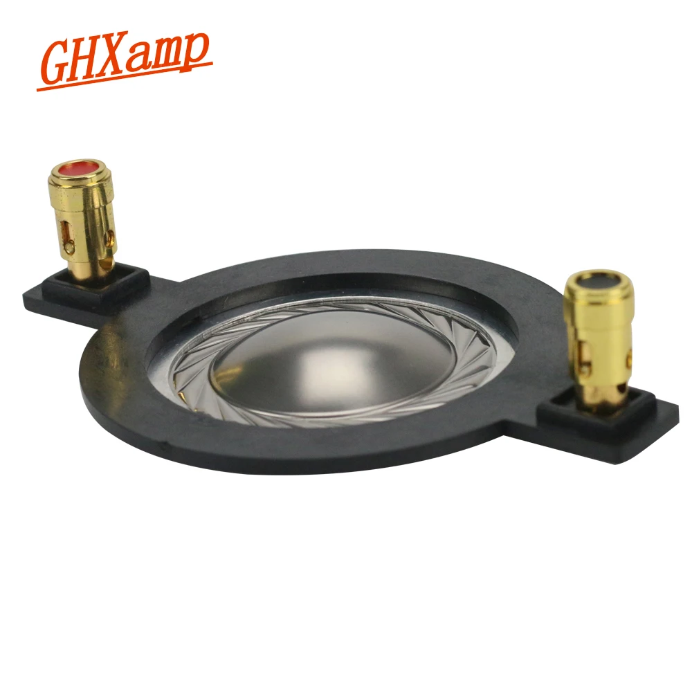 GHXAMP 34.4MM Tweeter Diaphragm Voice Coil Titanium Film Flat aluminum Driver 34.5 core components With Column 90MM 1Pairs