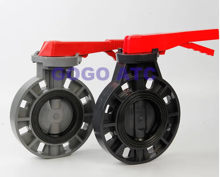 Detalhe 3 de Válvula solenoide UPVC Clip type butterfly valve DN 100 mm UPVC manual butterfly valve plastic butterfly valve pipeline butterfly valve Outras válvulas