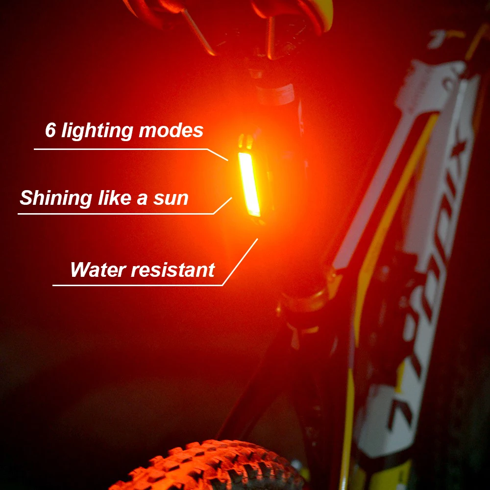 ZTTO MTB Road Bike Light Waterproof  Bicycle Cycling Front Rear Taillight Safelight USB Rechargeable Safe Light 30LED 100 Lumen