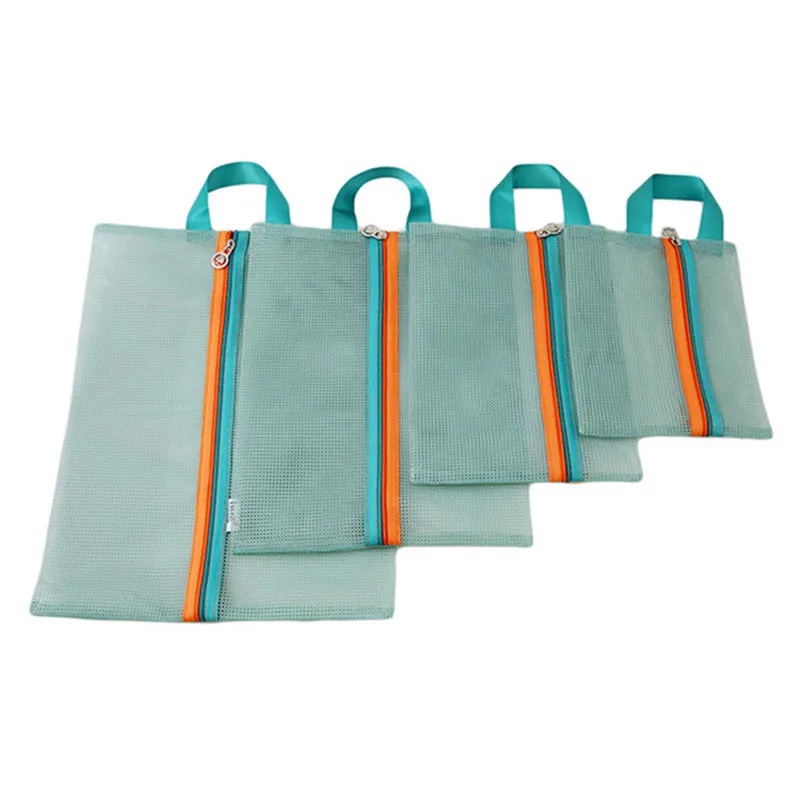 4 pz/set piccole donne maglia borsa cosmetica spazzolino da denti matita rossetto trucco organizzatore borsa trasparente pochette leggera