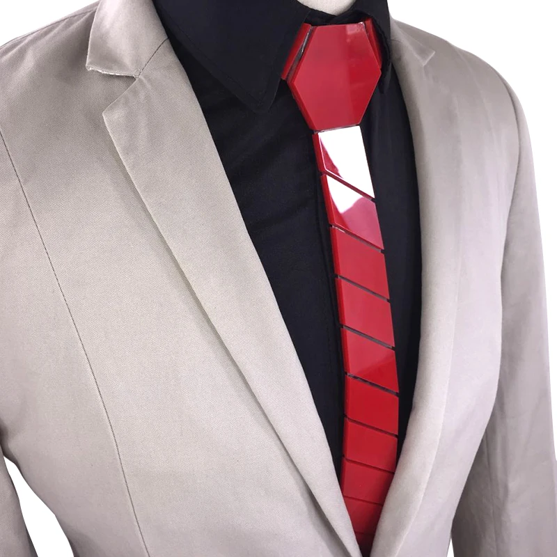 

GEOMETIE Brand Fashion Men Red Necktie Slim Fit Glossy Striped Tie Minimalist Style Neck tie All Match Accessory