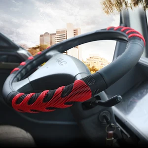 Größe 45 cm 47 cm 50 cm schwarz rote Kunstleder -Leder -Lenkradabdeckung Massage -Projekt für SUV -Bus -Direktion Rad des Scania -LKW -Bootes 10 Hauptverkäufe Scania 450 - №6