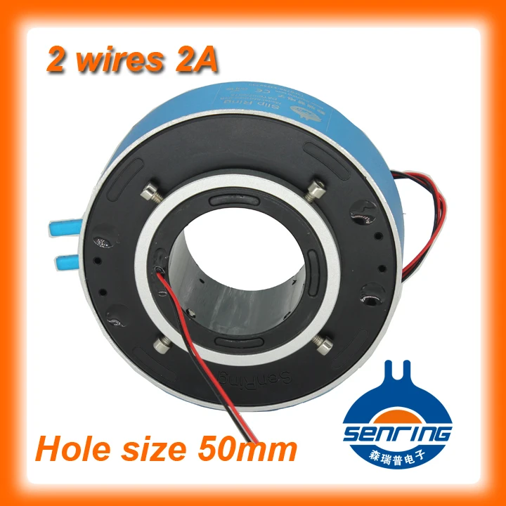 

Hot selling rotary joint/slip ring 2 circuits each signal 2A with bore size 50mm