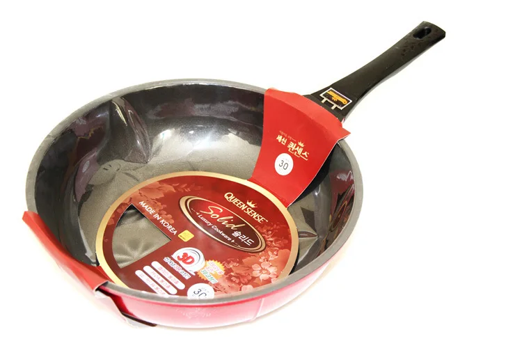 Super Quality Original Brand New Queen cookware woks 30cm non-stick coating cookware none smoke pot frying pan in 0