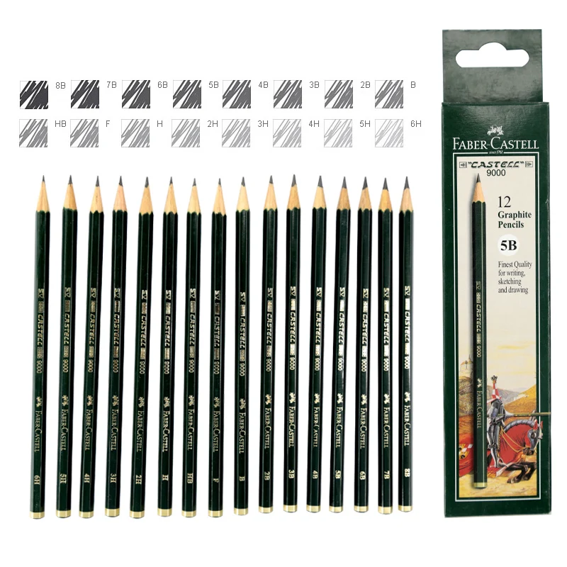 FABER CASTELL 9000 sketch pencil professional painting art pencil design special writing