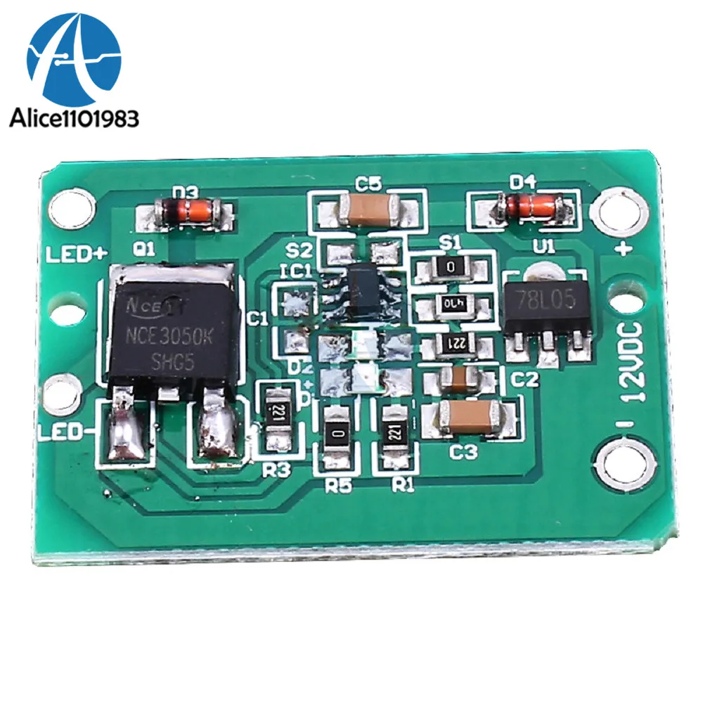 12V Capacitive Touch Switch Sensor Module Push Button Touch Touching Key Module Jog Latch With Relay DC 6V 20V 3A Board