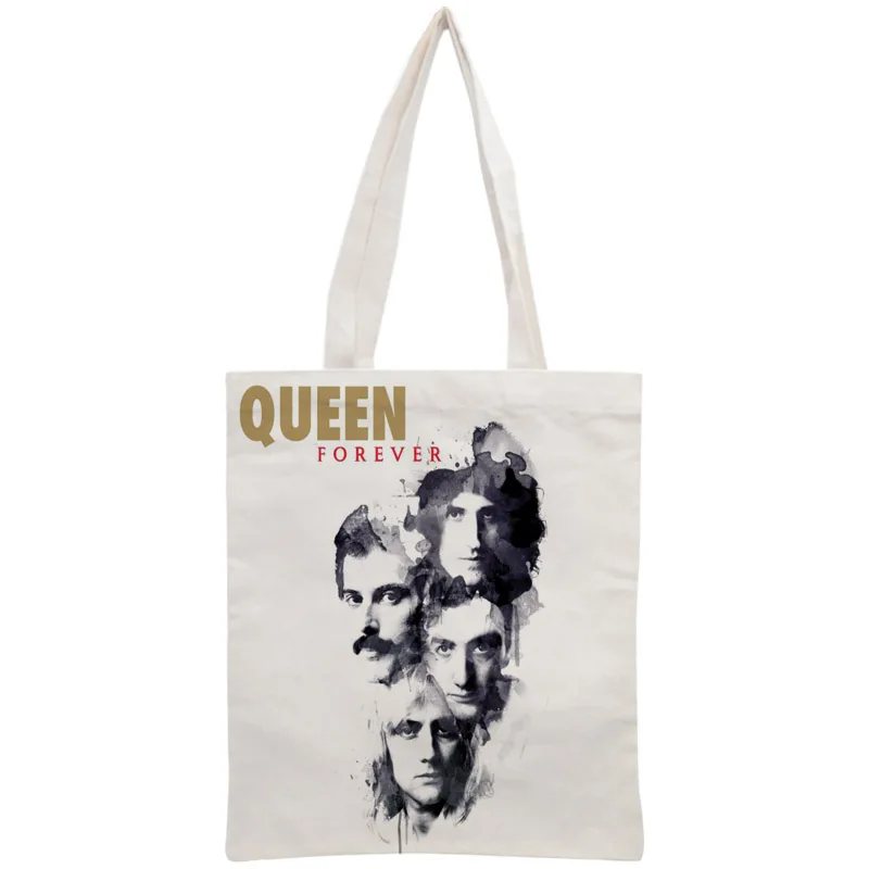 Custom Queen Tote Bag Reusable Women Canvas Shoulder Bag Handbag Shoulder Pouch Foldable Canvas Shopping Bags