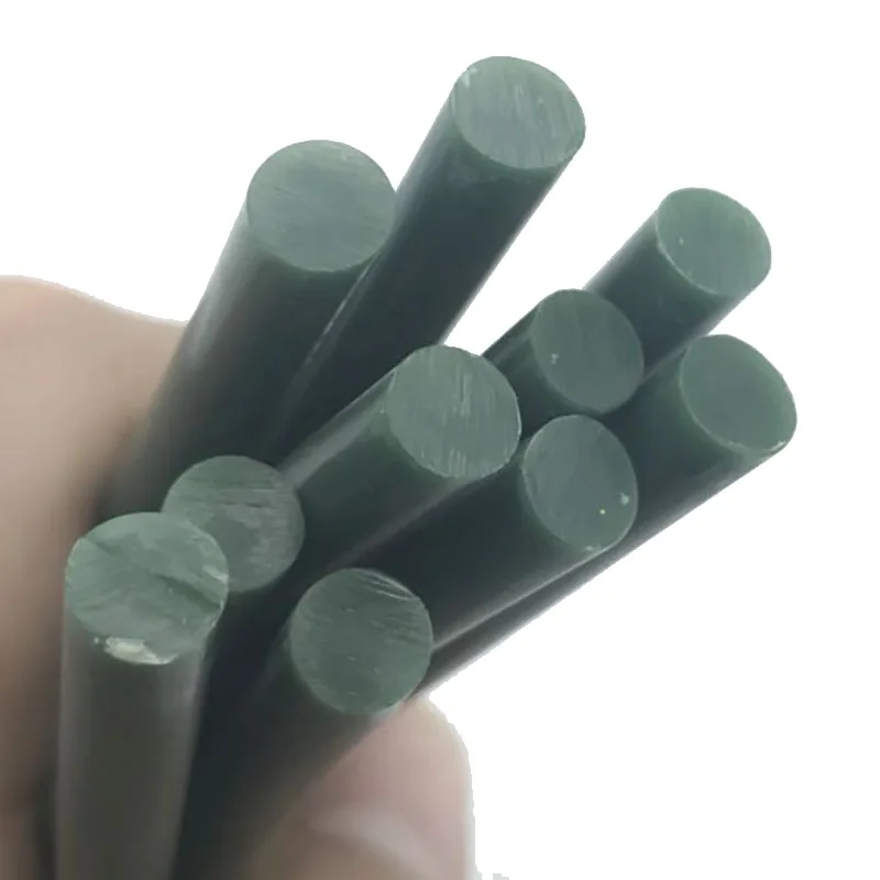 7MM Dark Green  Color Glue Sticks  For  Electric Glue Gun Car Audio Craft Repair Sticks Adhesive Sealing Wax Stick 10Pcs/lot