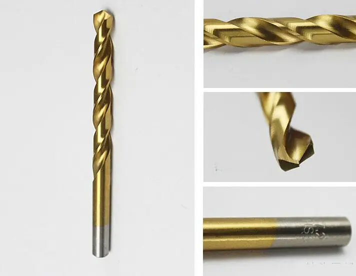 1PCS 13.5mm-16mm High Speed Steel Titanium coated straight shank Twist Drill Bits for metal ( 13.5mm/14mm/14.5mm/15mm/16mm)