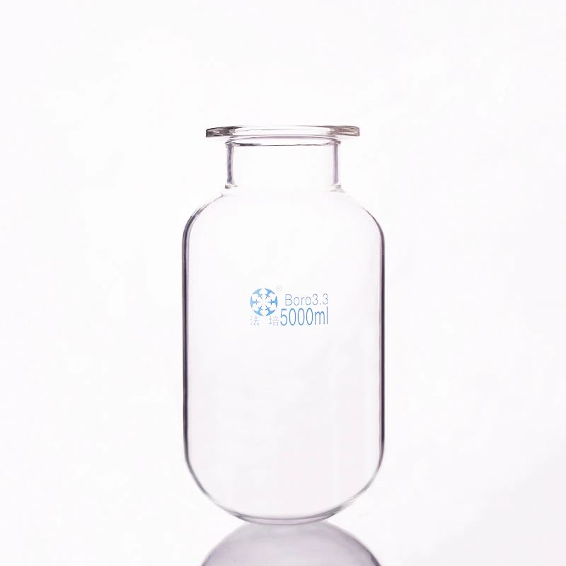 

Single-layer cylindrical round bottom open reactor bottle,Capacity 5000ml,150mm flange outer diameter,Reagent bottle