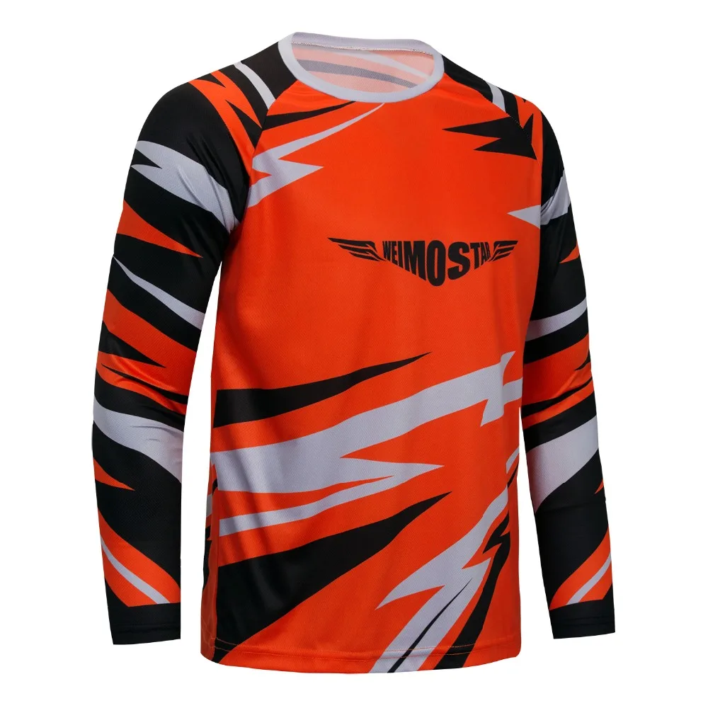 Motorcycle Long Sleeve Downhill Jerseys Mountain Bike Racing Clothing DH MTB Shirt Black Long Jersey BMX Motocross T Shirt Men