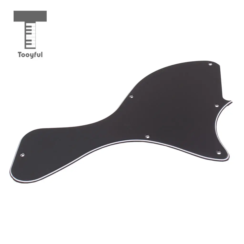 Tooyful 3Ply 6 Holes Guitar Pickguard Scratch Protector Plate for LP Gb Eiphone Electric Guitar