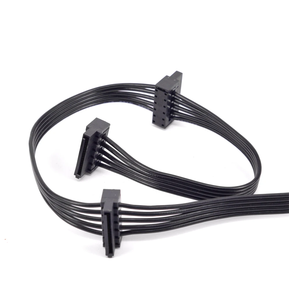 5Pin 1 to 3 SATA 15Pin Female PSU Power Supply Cable for Cooler Master GM Series G750M G650M G550M Modular