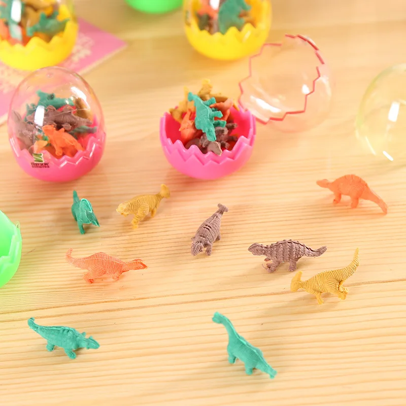 Mode Studenten Stationäre Geschenk Nette Kawaii Dinosaurier Ei Bleistift Gummi Set Mini Tier Radiergummis Für Kinder Büro Schule Liefert