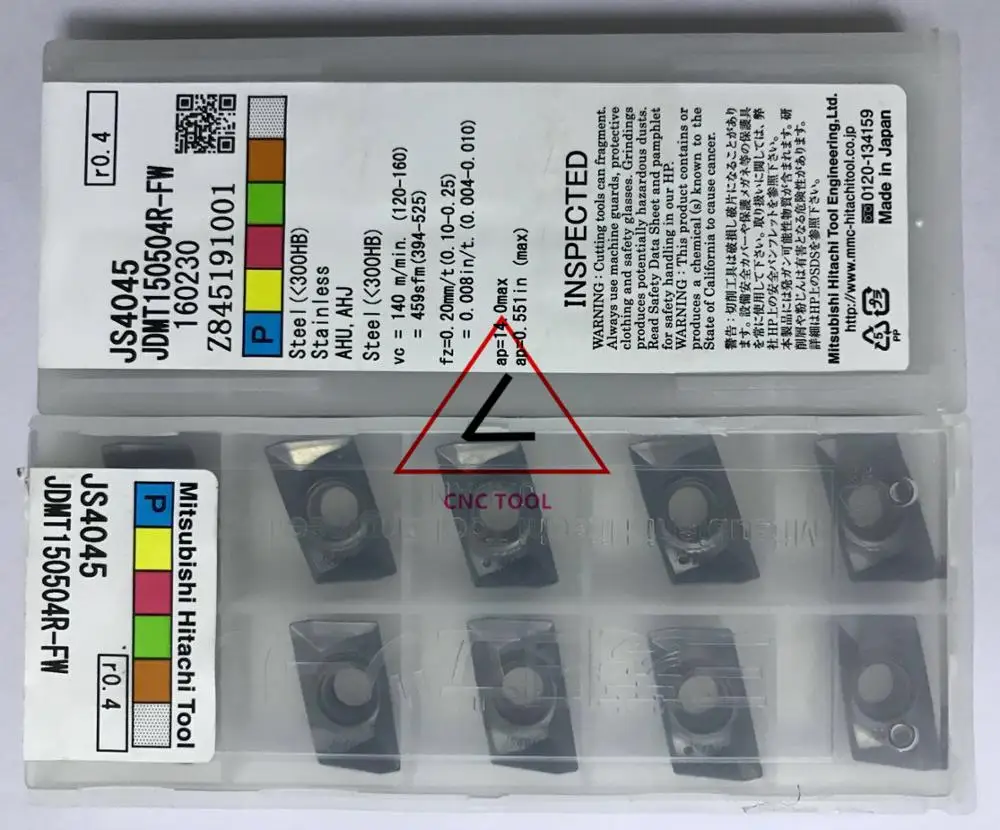 

JDMT150504R-FW JS4045 10pcs Hitachi high cutting performance CNC indexable inserts